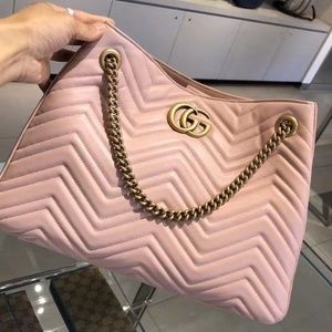 GG Marmont medium matelassé shoulder bag Pink